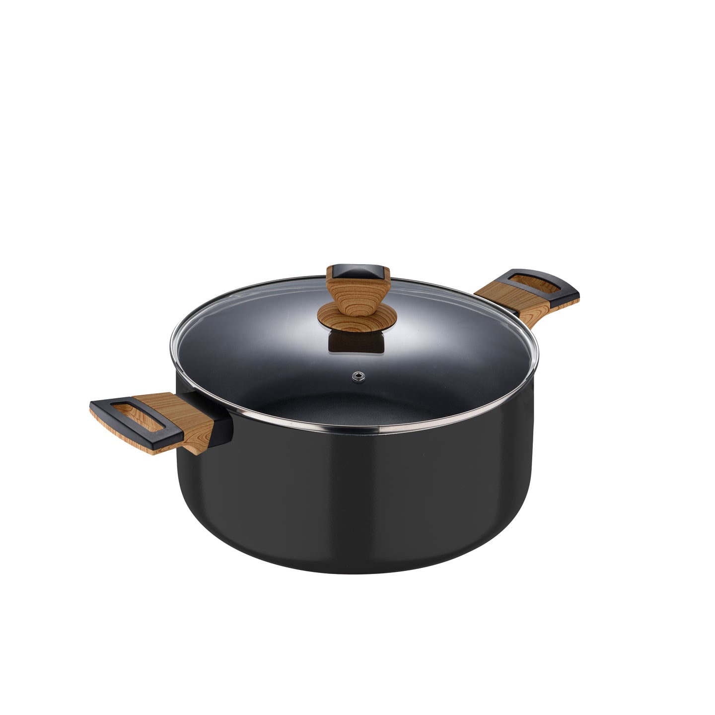 CACEROLA 20X11.5CM ALUMINIO PRENSADO IND C/TAPA EARTH BLACK BG